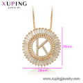 34439 hot sale xuping moda colar 18 K letra da cor do ouro K colar de luxo